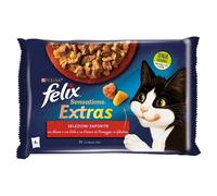 PURINA FELIX SENSATIONS EXTRAS SELEZIONI DELIZIOSE MANZO/POLLO CON FORMAGGIO 85G