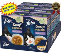 PURINA FELIX SOUP MULTIPACK GATTO 48 BUSTINE DI CIBO UMIDO PER GATTI