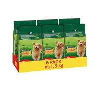 Purina Friskies Active crocchette per cani con manzo e verdure, 6 confezioni da 1.5kg