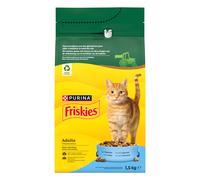 PURINA Friskies Adult con Salmone e Verdure Crocchette per gatto - 1,5 kg