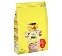 PURINA Friskies Adult Manzo e Pollo con Verdure Crocchette gatto - 1,5 kg