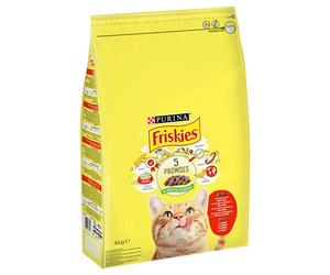 PURINA Friskies Adult Manzo e Pollo con Verdure Crocchette gatto - 1,5 kg
