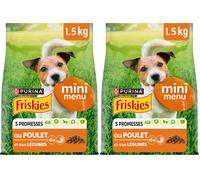 PURINA FRISKIES Mini Menu Vitafit Crocchette per Cani Adulti con Pollo e Verdure