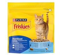PURINA FRISKIES® Sterilized crocchette per gatti adulti sterilizzati con Salmone e con Verdure in 12 Confezioni da 375g