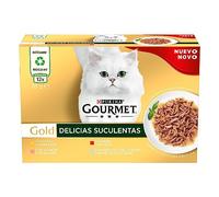 Purina Gourmet Gold Delizie Grasse Cibo umido per Gatto Confezione Assortita, 8 confezioni da 12 lattine da 85 g - 96 lattine