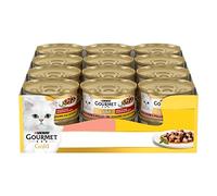 Purina Gourmet Gold Umido Gatto dadini in Salsa con Salmone e Pollo - 24 Lattine da 85 g Ciascuna (confezione da 24 X 85 g)