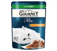 Purina Gourmet Le Perle per Gatti Coniglio 85 gr 26 Pezzi Filetti in Salsa
