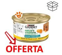 Purina Gourmet Nature's Creations Mousse Pollo e Carote - Purina Gourmet Nature's Creations Mousse Pollo e Carote - Lattina da 80 Gr - CONFEZIONE RISPARMIO