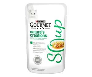 Purina Gourmet Nature's Creations Soup Umido gatto 40 gr Pollo e verdure - confezione da 32 pezzi - Cibo umido per gatti - 1° ORDINE? scegli lo sconto BZR5 / BZR20 + 200 punti fedeltà