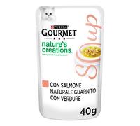 Purina Gourmet Nature's Creations Soup Umido gatto 40 gr Salmone e verdure (scadenza: 30/06/2026) - confezione da 32 pezzi - Cibo umido per gatti - 1° ORDINE? scegli lo sconto BZR5 / BZR20 + 200 punti