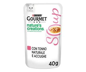 Purina Gourmet Nature's Creations Soup Umido gatto 40 gr Tonno e acciughe (scadenza: 30/06/2026) - confezione da 32 pezzi - Cibo umido per gatti - 1° ORDINE? scegli lo sconto BZR5 / BZR20 + 200 punti 