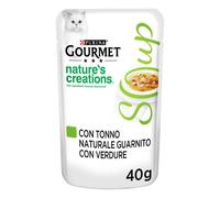 Purina Gourmet Nature's Creations Soup Umido gatto 40 gr - Tonno e Verdure - Confezione da 32 pezzi - Cibo umido per gatti - 1° ORDINE? scegli lo sconto BZR5 / BZR20 + 200 punti fedeltà