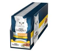 Purina Gourmet Perle Filettini in Salsa Cibo Umido per Gatti con Pollo 26 Buste