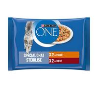 PURINA ONE 4 x 85 g - Sterilcat Pollo e Manzo