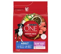 PURINA ONE Adult Medium/Maxi Alimento per cani adulti ricco di agnello e riso 2,5 kg
