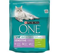 PURINA ONE BIFENSIS - Cibo secco per gatti, ricco di tacchino e riso, alta tollerabilità nei gatti con digestione sensibile, con Omega 6