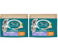 Purina One Bifensis Crocchette Gatti Speciale Pelle e Pelo Pollo e Cereali 800g (Confezione da 2)