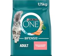 Purina One Bifensis Crocchette per Gatto Adulto Salmone e Cereali Integrali 9.75 kg