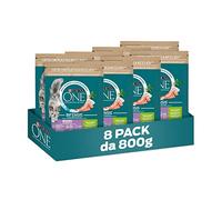 PURINA ONE Bifensis Delicate Croccantini per Gatto Adulto con Tacchino - 8 Confezioni da 800 g, Formula Nutriente per il Microbioma Intestinale e il Benessere Digestivo