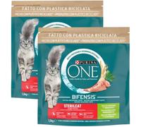 PURINA ONE Bifensis Sterilcat Crocchette Gatti Tacchino e Frumento KIT RISPARMIO 2X1.5KG