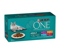 Purina One bustine per gatti adulti - pollo, manzo, agnello, pesce 40 x 85 g