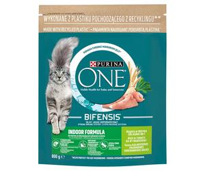 Purina One Cat Alimento Tacchino Indoor per Gatti 800 g