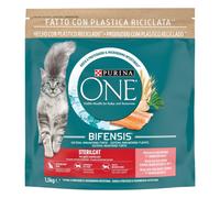 Purina One Cat Sterilised Bifensis ricco di Salmone 1,5 kg - Croccantini per gatti - 1° ORDINE? scegli lo sconto BZR5 / BZR20 + 200 punti fedeltà