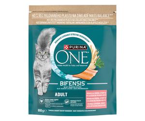 Purina One crocchette per gatti con salmone e cereali integrali 0,8 kg
