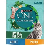 PURINA ONE Dualnature Natural Defense Crocchette per Gatti Adulti con Pollo e Spirulina Naturale 8 Sacchi da 400g