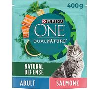 PURINA ONE Dualnature Natural Defense Crocchette per Gatti Adulti con Salmone e Spirulina Naturale 8 Sacchi da 400g