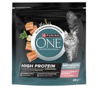 Purina ONE High Protein crocchette per gatti ad alto contenuto proteico - salmone 650 g