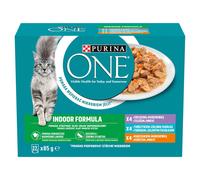 Purina ONE Indoor selezione di bustine - vitello, tonno, pollo 12 x 85 g