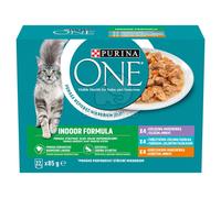 Purina ONE Indoor selezione di bustine - vitello, tonno, pollo 12 x 85 g