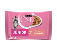 Purina One Junior cibo umido con salmone per gatti da 1 a 12 mesi 4 x 85 g