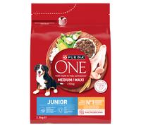PURINA ONE Junior Medium/Maxi Alimento per cuccioli ricco di pollo e riso 2,5 kg