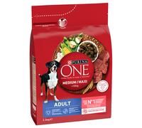 PURINA ONE Medium/Maxi Adult Manzo e Riso Crocchette per cane - 2,5 kg