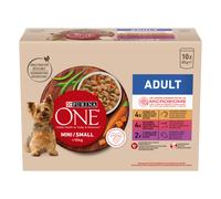 Purina One Mini Adult cibo umido con pollo/manzo/agnello per cani 10 x 85 g