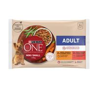 Purina One Mini bustine con pollo e manzo per cani adulti piccoli 4 x 85 g