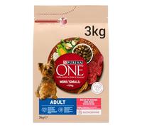 Purina ONE MINI Crocchette Cani Adult con Manzo e Riso, 1 Sacco da 3 Kg