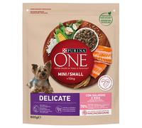 PURINA ONE Mini Delicate Salmone e Riso Crocchette per cani - 800 g