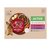 PURINA ONE Mini/Small Active - Cibo umido per cani di piccola taglia, confezione da 10 (10 x 85 g)