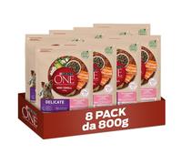 PURINA ONE Mini Small Delicate Crocchette per Cani Adulti con Salmone e Riso 8 x