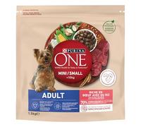 PURINA ONE One Mini Cane Adulti Bue Riso 1,5 kg [Confezione da 6] -Totale: 9 kg, 9000 unità