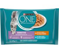 PURINA ONE Sensitive Cat Busta Multipack 4x85G POLLO E TONNO