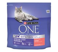 PURINA ONE Sensitive Cat Salmone, riso Crocchette per gatti - 1,5 kg