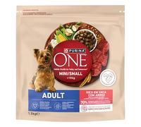 PURINA ONE Small Mini < 10kg Cibo per cani adulti con manzo e riso 1,5kg