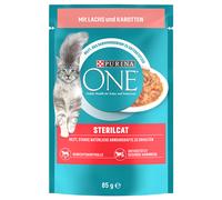 Purina ONE Sterilized - 48 x 85 g con Salmone e Carote