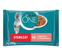 Purina One Sterilcat bustine per gatti con salmone e carote 4 x 85 g