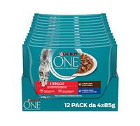 PURINA ONE Sterilcat Cibo Umido per Gatti Adulti, 48 Bustine da 85 g