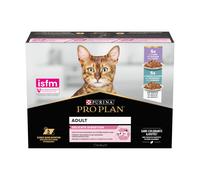 PURINA PRO PLAN Adult Delicate Digestion 10 x 85 g umido per gatto - Tacchino e Pesce dell'oceano